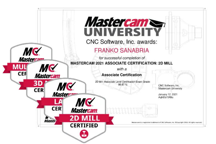 Mastercam Certificación mastercam-certificatio