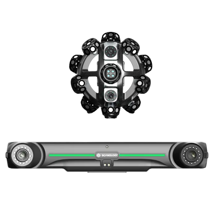 NimbleTrack Gen2 - vista del sistema de escaneo óptico 3D inalámbrico