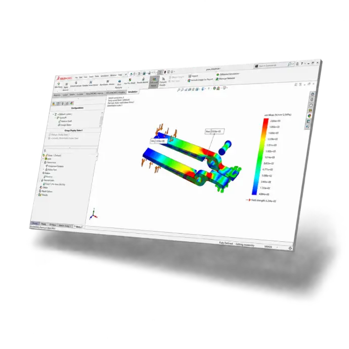 SolidWorks Simulation para ensambles