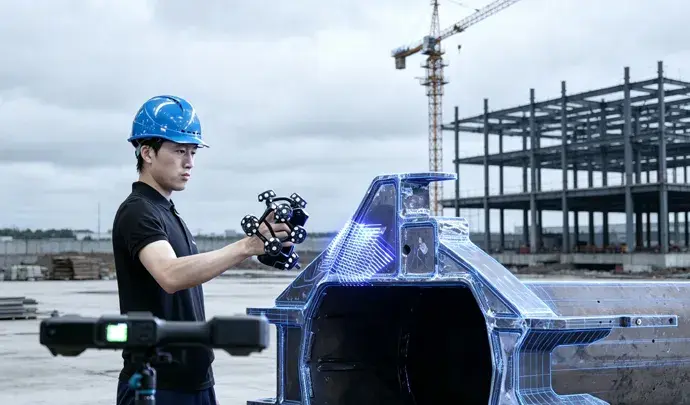TrackScan GO - Sistema portátil de escaneo 3D industrial inalámbrico