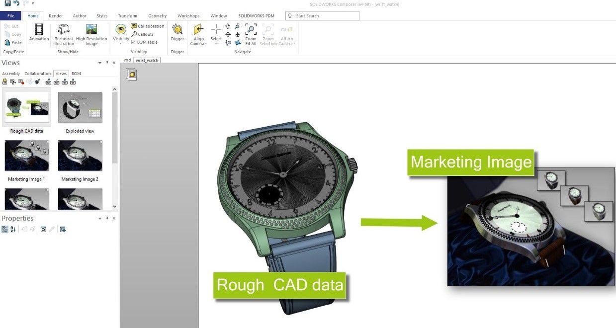 SolidWorks Composer Creación de documentación técnica reloj 1.1 SolidWorks-Composer.jpg